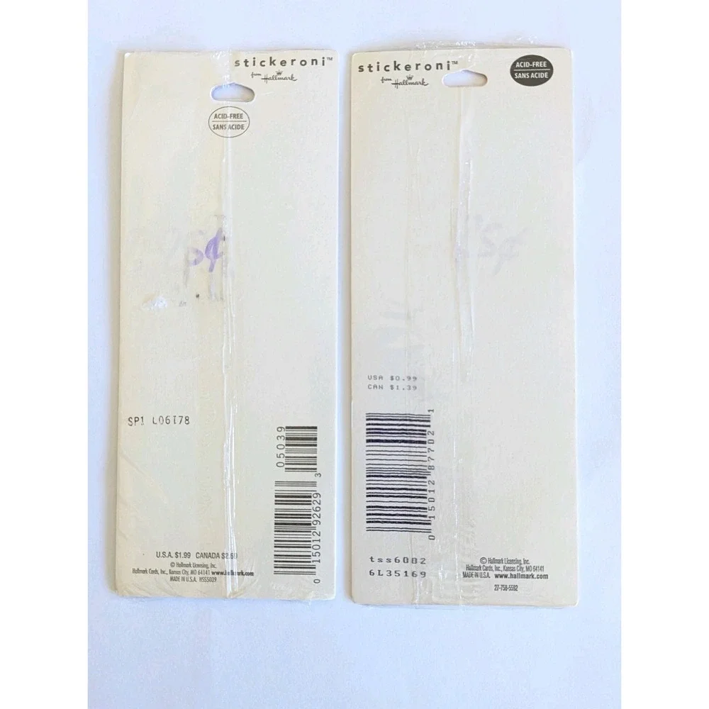Vintage Hallmark Stickeroni 2 Packs Halloween & Thanksgiving/Fall Sealed